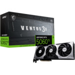 MSI Vga PCI-E Nvidia Gf Rtx 5060 Ti 16G Ventus 3X OC, 16GB/128BIT, GDDR7, HDMI/3xDP, 2 Slot FANSINK, Triple FAN, 3YW.