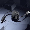 Usams Kabel Zwijany U1 2w1 1m czarny/Black (lightning/microUSB) (US-SJ192) - (SJ192USB01)