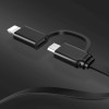 Usams Kabel Zwijany U1 2w1 1m czarny/Black (lightning/microUSB) (US-SJ192) - (SJ192USB01)