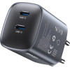 Usams Wall Charger CC305 T66 45W Gan 2xUSB-C Tarnish - (CC305TC01)