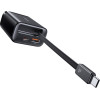 Usams Wall Charger Xiang Series CC296 30W 1xUSB-C 1xUSB-A + USB-C Cable Black - (CC296TC01)