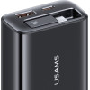 Usams Wall Charger Xiang Series CC296 30W 1xUSB-C 1xUSB-A + USB-C Cable Black - (CC296TC01)