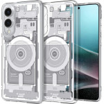 Spigen Ultra Hybrid Mag Magsafe - Case For Samsung Galaxy S25 Edge (Zero One White) - (ACS09417)
