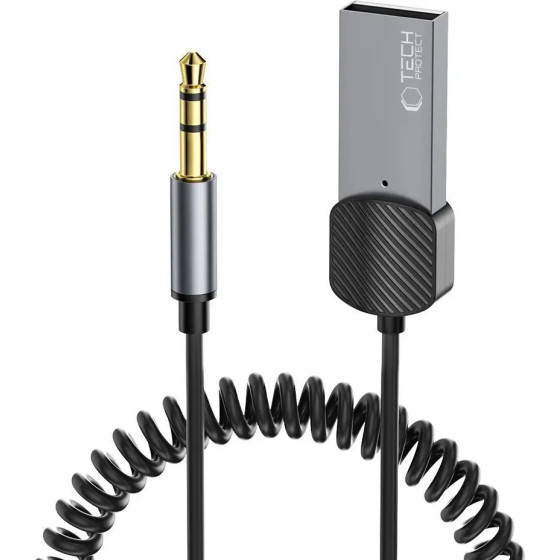 Tech-Protect Ultraboost Audio Adapter Mini Jack 3.5mm (male) / Bluetooth - Gray 9490713933824 - (23184-0)