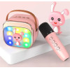 Lamtech BT5.4 Rgb Kid Karaoke Speaker Pink With Mic Hoppee - (LAM980220)