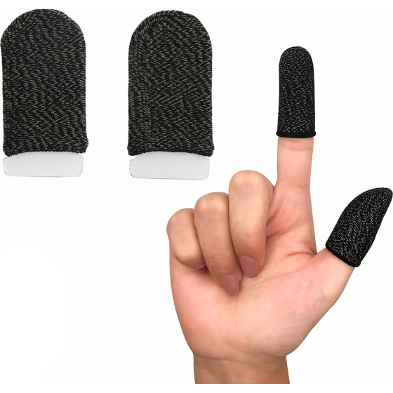 Techsuit - Mobile Gaming Finger Sleeve (FS2) - for Peaceful Elite, King of Glory, Call of Duty - Black