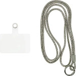 Vivid Lanyard Rhinestone Neck Strap Silver - (CS-Phl 1-2403003)