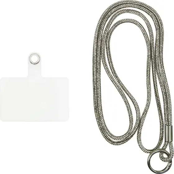 Vivid Lanyard Rhinestone Neck Strap Silver - (CS-Phl 1-2403003)