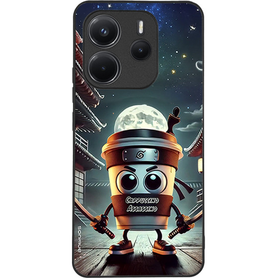 Sonique ���� Italian Brainrot Series ��� Xiaomi Redmi Note 14 4G (163.3mm x 76.6mm x 8.2mm) Cappuccino Assassino