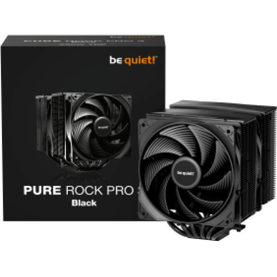 Bequiet Cpu Air Cooler Pure Rock Pro 3 Black 250W TDP, Intel Socket Lga 1851/1700/1200/1150/1151/1155, Amd AM4/AM5, Dual 120MM Pwm FAN, 3YW. - (BK042)