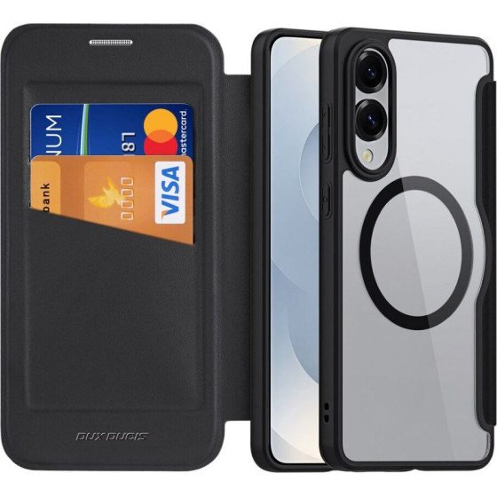 Dux Ducis Wallet Case Skin X Pro Compatible With Magsafe For Samsung S25 Edge black