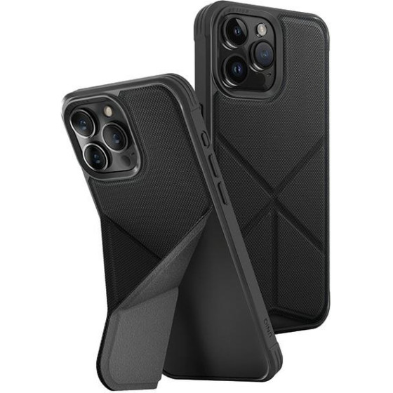 UNIQ Etui Transforma Iphone 15 Pro Max6.7'' Magclick Charging Ebony Black - (UNIQ-IP6.7P(2023)-TRSFMBLK)