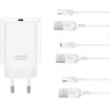XO wall charger CE33 QC 18W 1x USB white + cable microUSB