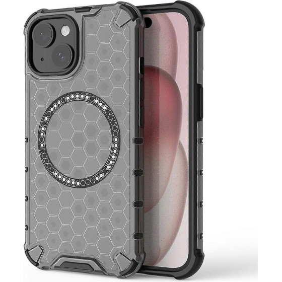 Techsuit - Honeycomb Shield Magsafe - Iphone 15 - Black
