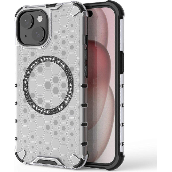 Techsuit - Honeycomb Shield Magsafe - Iphone 15 - White