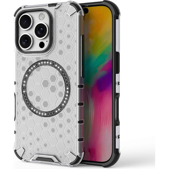 Techsuit - Honeycomb Shield Magsafe - Iphone 16 Pro - White