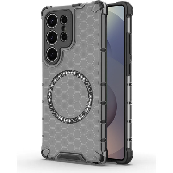 Techsuit - Honeycomb Shield Magsafe - Samsung Galaxy S25 Ultra - Black