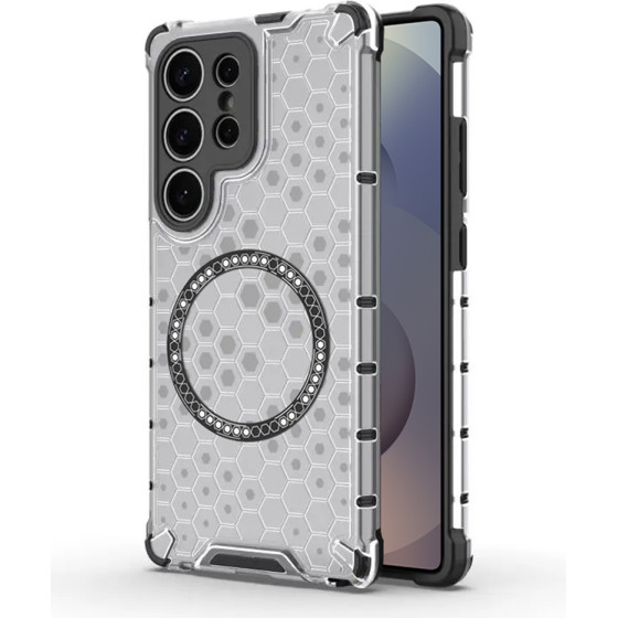 Techsuit - Honeycomb Shield Magsafe - Samsung Galaxy S25 Ultra - White
