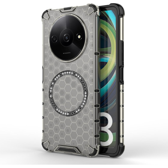 Techsuit - Honeycomb Shield Magsafe - Xiaomi Redmi A3 / Redmi A3x - Black