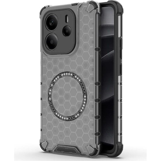 Techsuit - Honeycomb Shield Magsafe - Xiaomi Redmi Note 14 4G (Regional) - Black