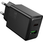 Hoco Wall Charger Usb A + Type C Pd QC3.0 Afc 3A 30W N71 black