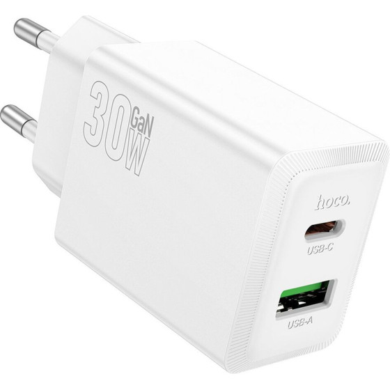 Hoco Wall Charger Usb A + Type C Pd QC3.0 Afc 3A 30W N71 white