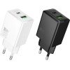 Hoco Wall Charger Usb A + Type C Pd QC3.0 Afc 3A 30W N71 white