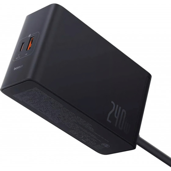 Baseus Desktop Charger 5in1, 240W, 5A, 1 x USB-A - 3 x USB-C - 1 x DC, Black - (P10163901113-00)