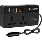 Powertech Inverter ����������� 200W, 12V Dc �� 220V AC, �� USB-C/3x Usb - (PTL-023)