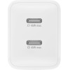 4sMarts Wall Charger Pdplug Dual 45W Gan 2xUSB-C White - (540400)