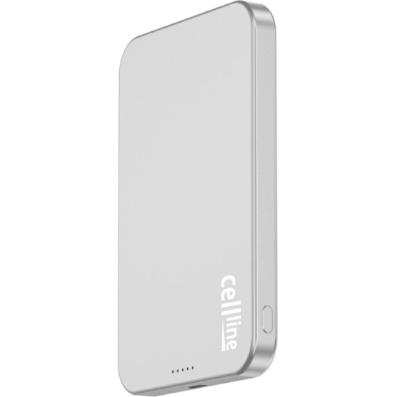 Beline Mini Powerbank Cellline Magsafe 5000mAh Qi2 15W CL-MBP-02 Szary /Titanium Magnetic Wireless Mini Powerbank - (CL-MPB-01)