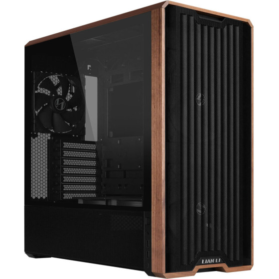 Lian Li Lancool 217 Black - Wood Accent - Atx Pc Case (5 FANS) 2 x 170mm, 1 x 140mm & 2 x 120mm Pwm - (G99.LAN217X.00)