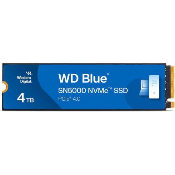 Western Digital ������ Ssd Blue 3D 4TB M.2 2280 SN5000 - (WDS400T4B0E)