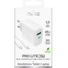 Puro Daily Prolite 45W USB-C USB-A Power Delivery Charger With USB-C Cable - White - (PUTCUSBAC45WDYKCCWHI)