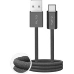 Puro Fabrik 2.0 10W USB-A - USB-C Braided Cable 1.5m - Dark Green - (PUCAC10WFABK415MTDGR)