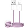 Puro Fabrik 2.0 10W USB-A - USB-C Braided Cable 1.5m - Pink - (PUCAC10WFABK415MTPNK)