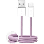 Puro Fabrik 2.0 10W USB-A - USB-C Braided Cable 1.5m - Pink - (PUCAC10WFABK415MTPNK)