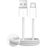 Puro Fabrik 2.0 10W USB-A - USB-C Braided Cable 1.5m - White - (PUCAC10WFABK415MTWHI)