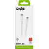 SBS Data Cable Type C To Type C 2.0 2m White - (CABLETCC2MW)