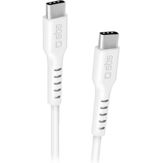 SBS Data Cable Type C To Type C 2.0 2m White - (CABLETCC2MW)