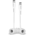 SBS Data Cable Type C To Type C Spiral 25W 1m White - (CABLETYPCCS1W)
