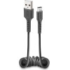 SBS Data Cable Usb To Type C Spiral 0.5m Black - (CABLETYPCSK)