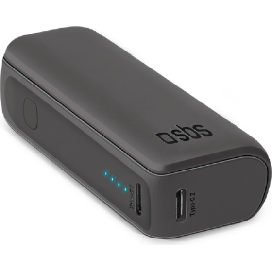 SBS Powerbank 5000 Mah Ultra Compact Black - (TTBB5000MINIK)