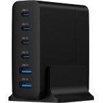 Gembird 6-Port 75W Gan Usb Fast C Harger Black - (TA-UC-2A4C-PD75-01-BK)