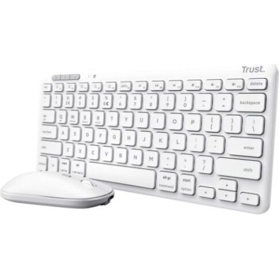 Trust Deskset Lyra Us Wireless Mouse And Keyboard White - (25073)