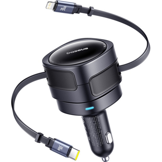 Baseus Enjoyment Max ��������� ����������� �� ������� USB-C+Lightning 60W ����� - (C00035507121-00)