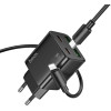 Hoco Charger 2 x Type C + 2 x Usb A + Cable Type C To Lightning Pd QC3.0 3A 20W N55 black