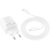 Hoco Charger 2 x Type C + 2 x Usb A + Cable Type C To Lightning Pd QC3.0 3A 20W N55 white
