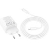 Hoco Charger 2 x Type C + 2 x Usb A + Cable Type C To Lightning Pd QC3.0 3A 30W N56 white