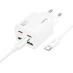 Hoco Charger 2 x Type C + 2 x Usb A + Cable Type C To Type C Pd QC3.0 3A 20W N55 white
